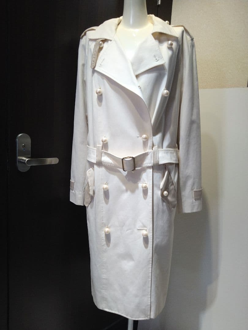 未使用タグ付！仏製YvesSaintLaurentトレンチコートイヴサンローラン