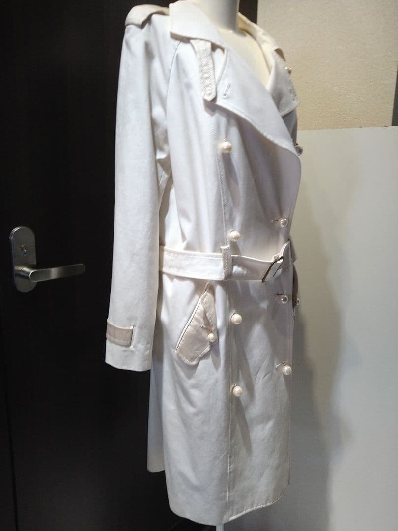 未使用タグ付！仏製YvesSaintLaurentトレンチコートイヴサンローラン