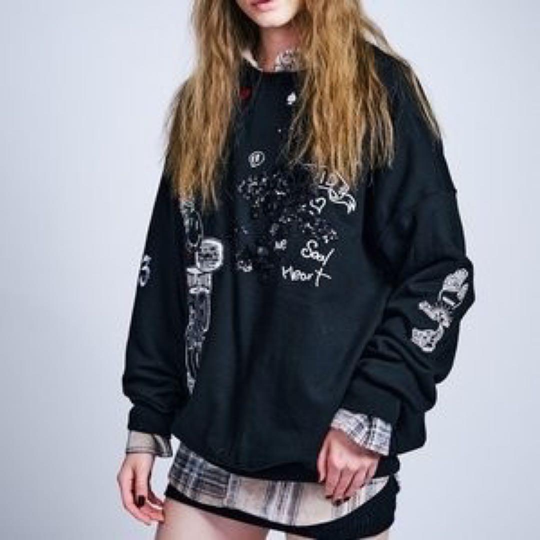 最安値COOLAマルチエンブロイダリースパンコールスエット