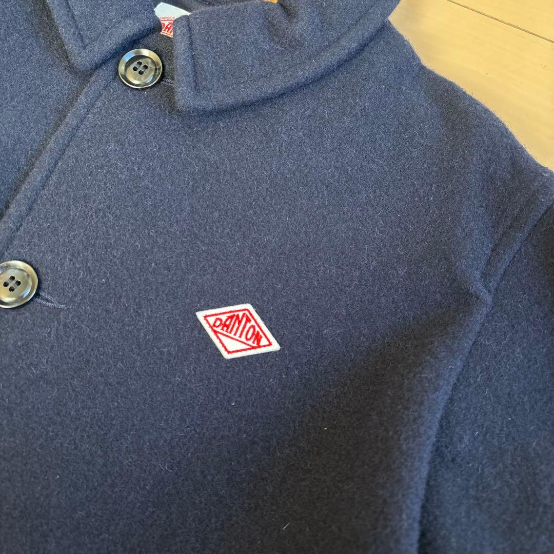 DANTON 24AW ギャザーショートコート WOMEN ネイビー