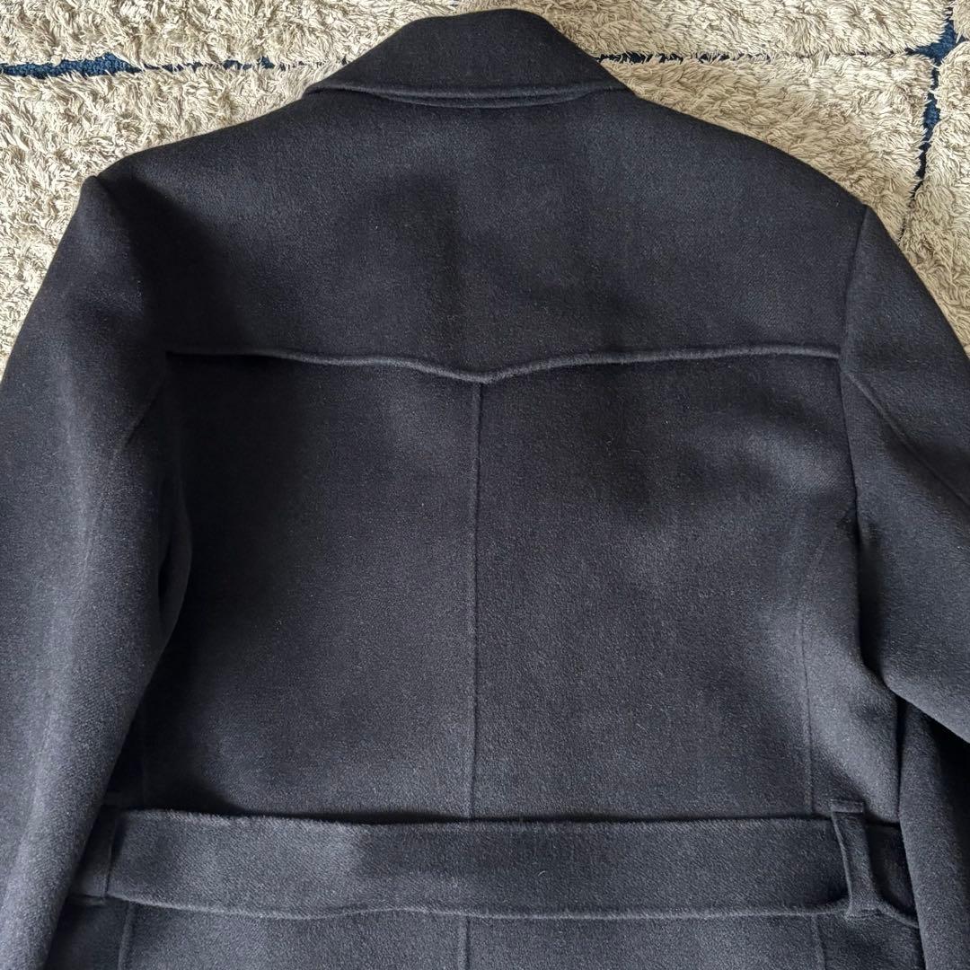 【美品✨】バーバリーロンドン　トレンチコート　カシミヤ　ウール　ベルト　黒　Ｌ
