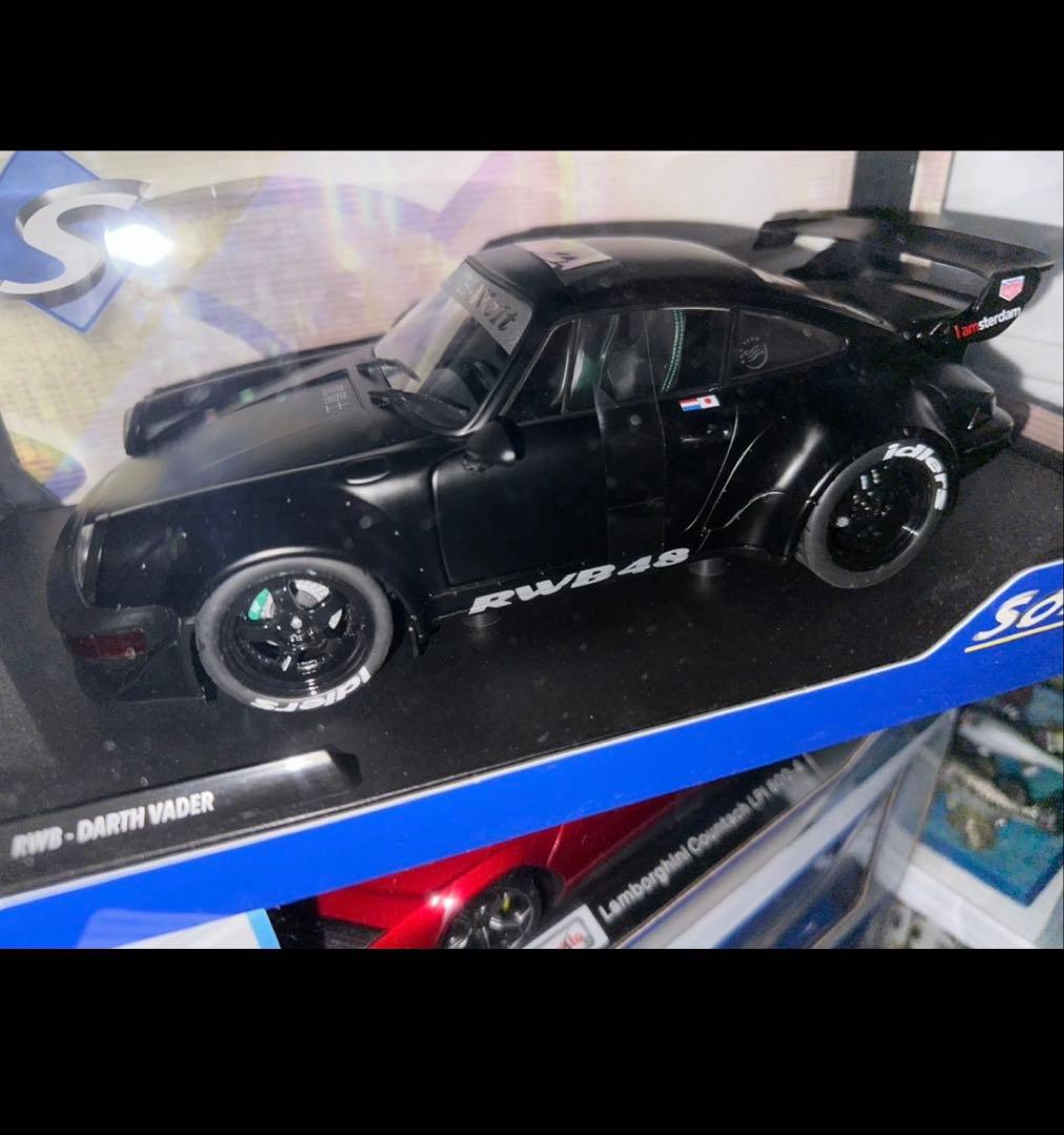 SOLIDOポルシェRWB ダース・ベイダー ミニカーブラック1/18
