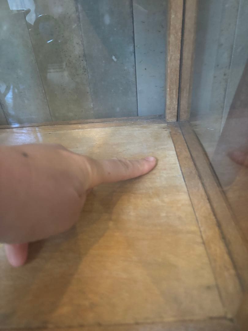 アンティーク　ガラスショーケース　難あり