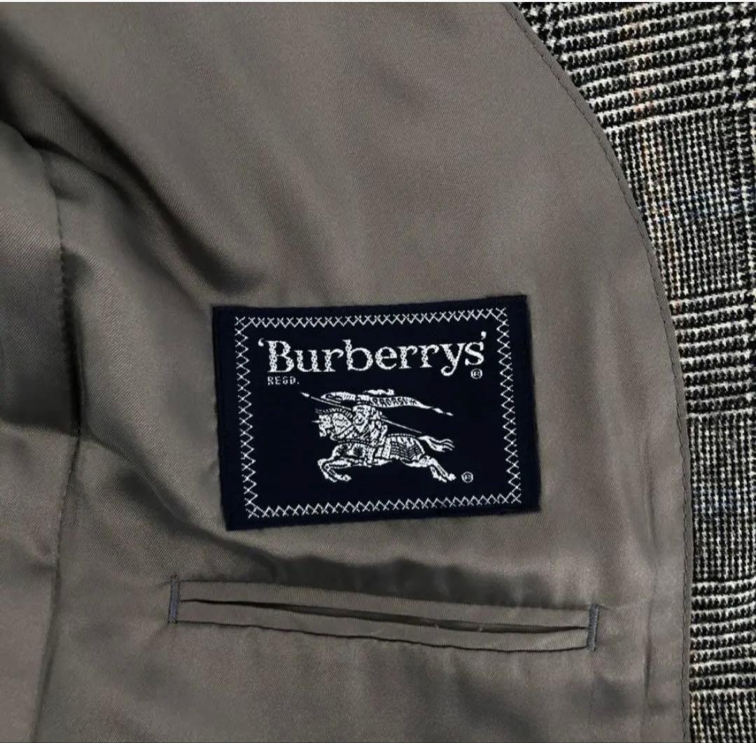 さ*様 バーバリー スーツ セットアップ 総裏 カシミヤ混 チェック