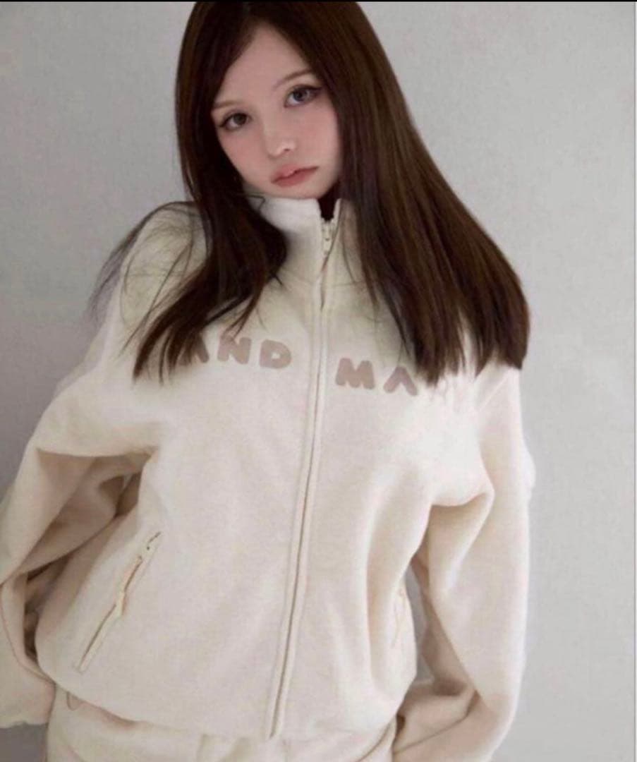 トップス andmary Mary logo fleece jacket