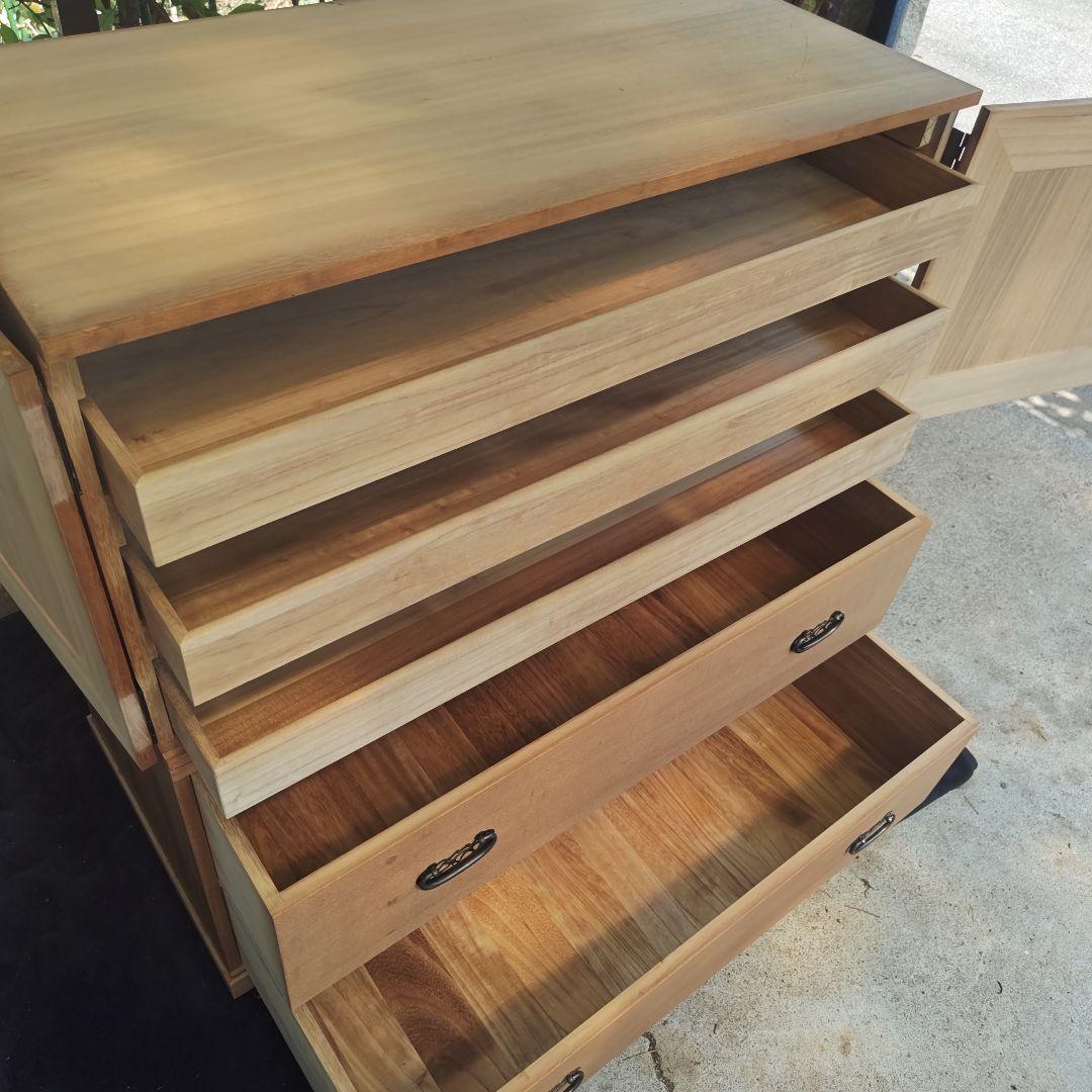 昭和レトロ☆高級 総桐箪笥 飾り金具 和箪笥 着物箪笥☆2分割 当時物