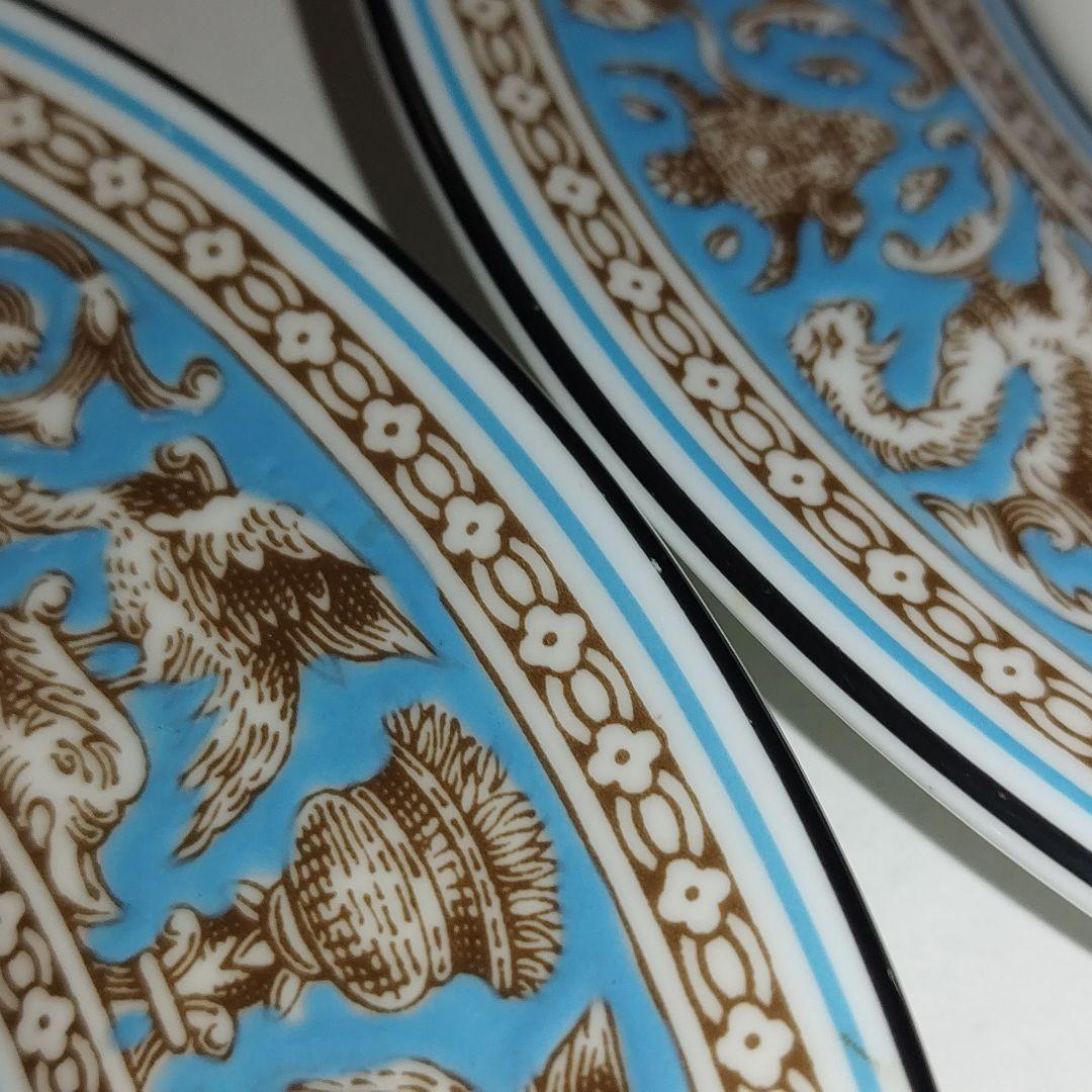 ウェッジウッド【フロレンティーンターコイズ】17.5cm プレート ６枚 黒壺