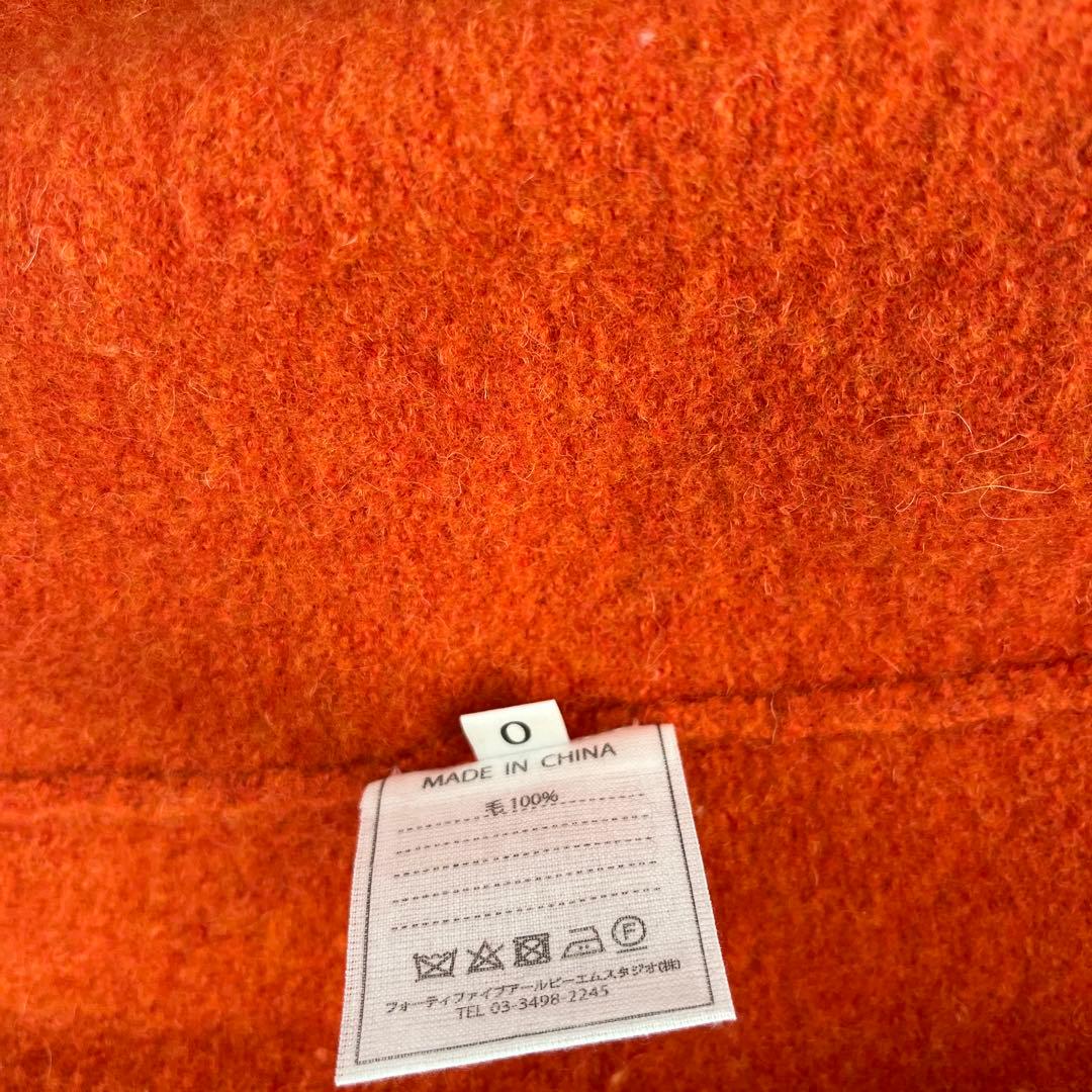 45R フロート縮絨のPコート　サイズ0のフリー