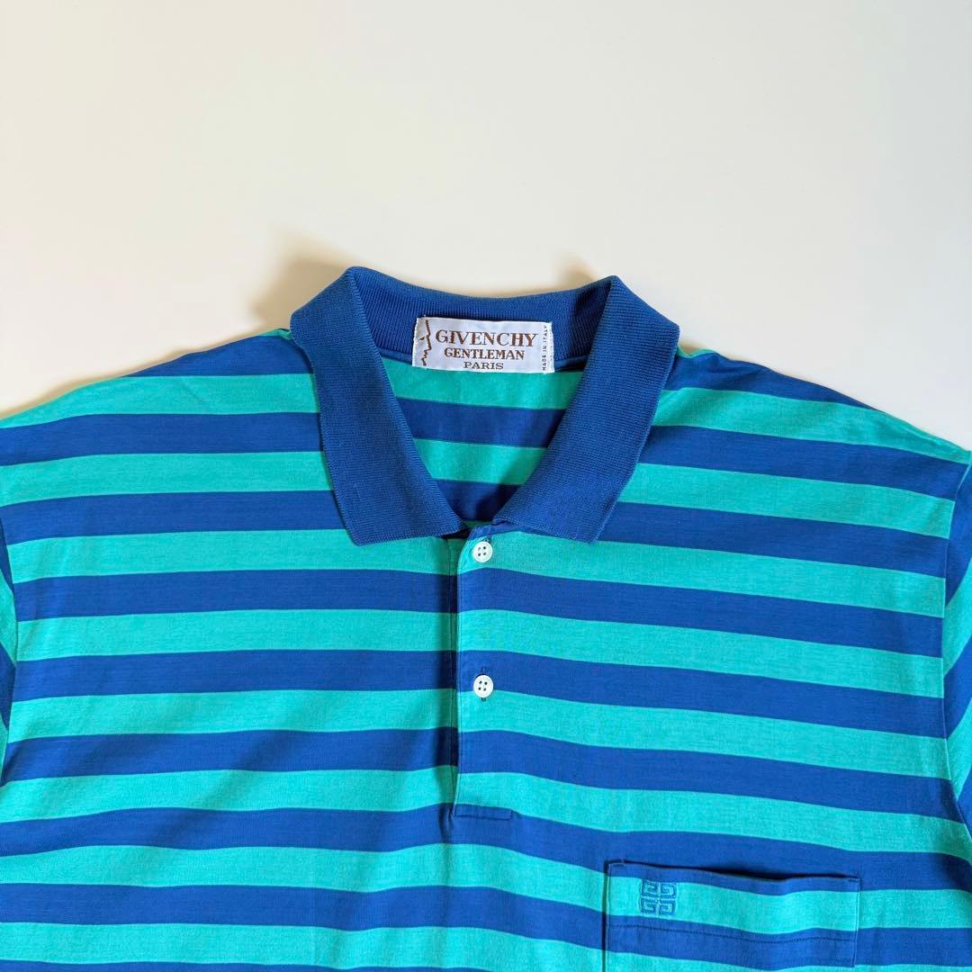 【GIVENCHY】1980s Striped S/S Polo Shirt