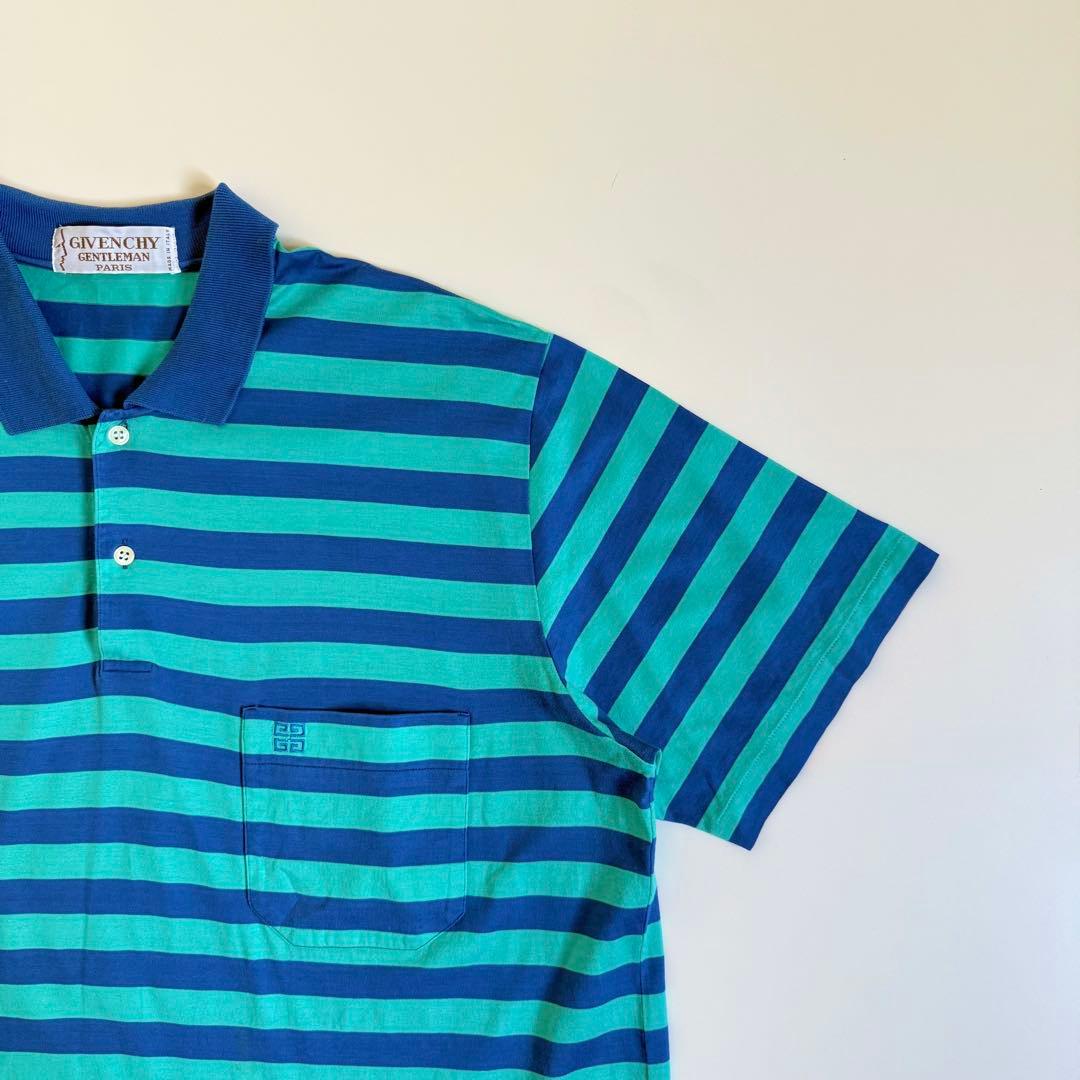 【GIVENCHY】1980s Striped S/S Polo Shirt