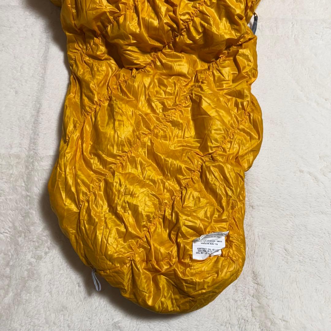 極美品モンベル現行モデルダウンハガー650 #2 ロング男女兼用イエローシュラフ