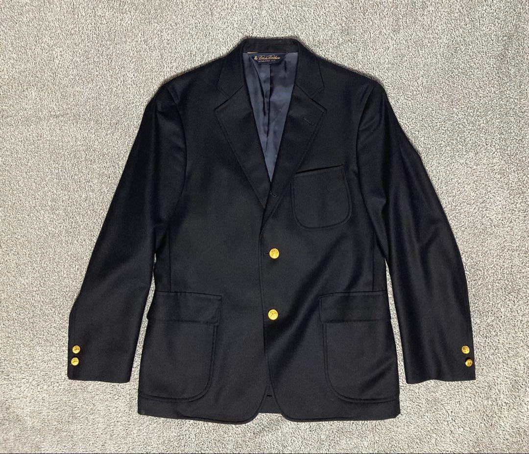美品 日本製 ブルックスブラザーズ 紺ブレ テーラードジャケット 金ボタン