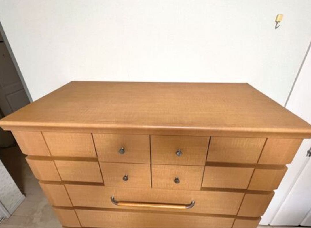 ナチュラルウッド(木目） チェスト（タンス）5段 引き出し