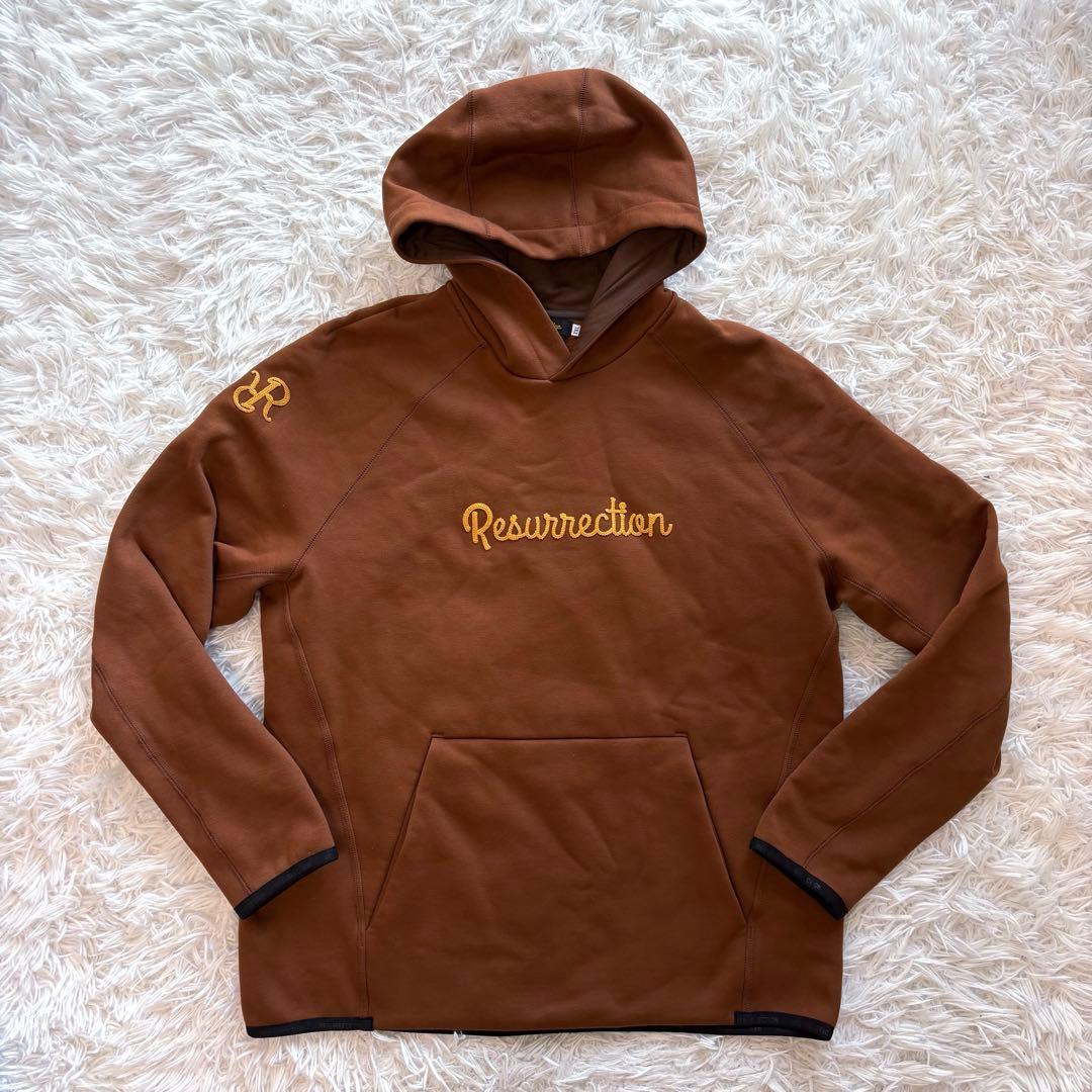 2024モデル レザレクション パーカー ブラウン ビッグロゴ フード