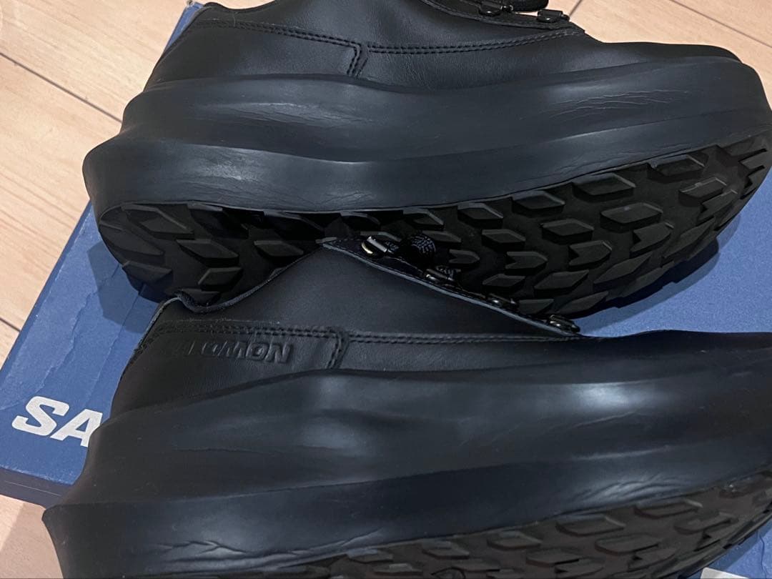 コムデギャルソン サロモン レザー スニーカー ブラック