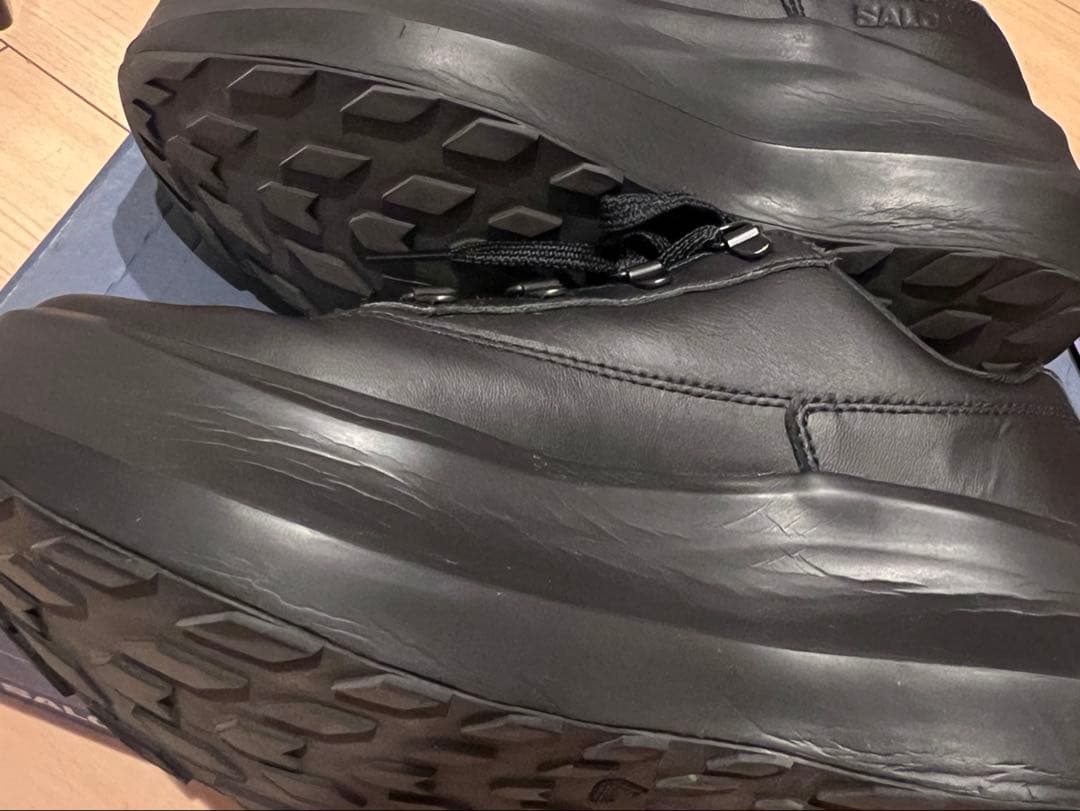 コムデギャルソン サロモン レザー スニーカー ブラック