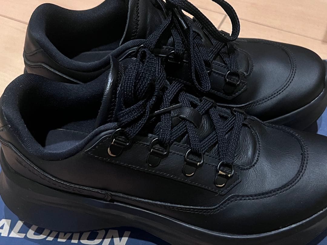 コムデギャルソン サロモン レザー スニーカー ブラック