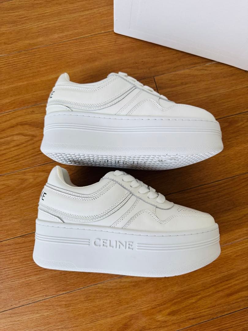新品未使用　CELINE ブロックスニーカー 厚底　白　36　23cm