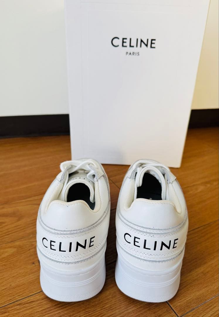 新品未使用　CELINE ブロックスニーカー 厚底　白　36　23cm