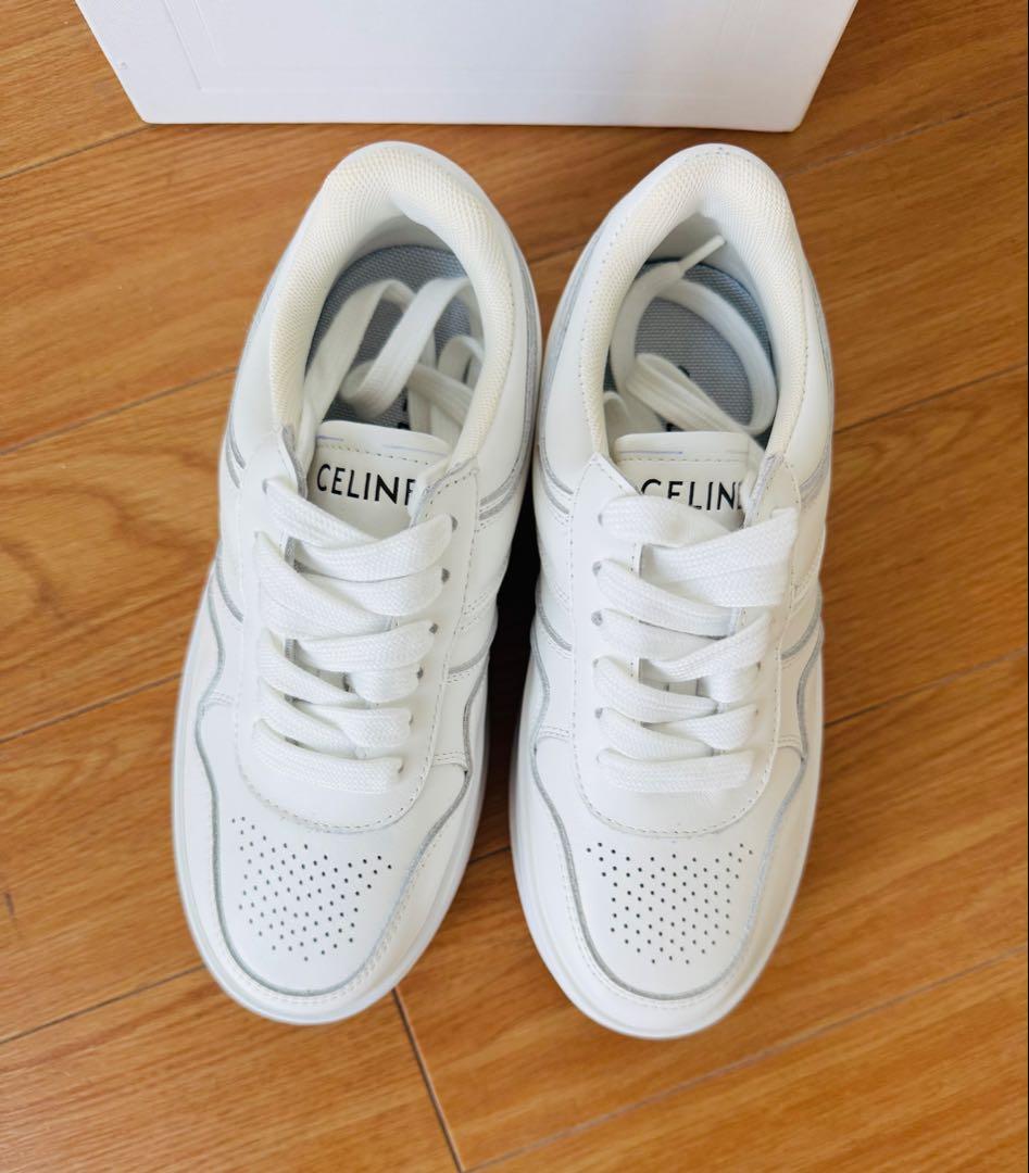 新品未使用　CELINE ブロックスニーカー 厚底　白　36　23cm