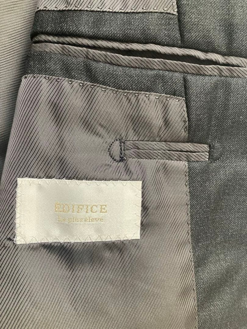 エディフィス　ダークグレー　ビジネス　スーツセットアップ　カノニコ　44