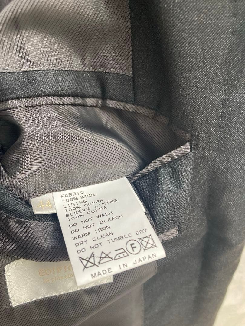 エディフィス　ダークグレー　ビジネス　スーツセットアップ　カノニコ　44