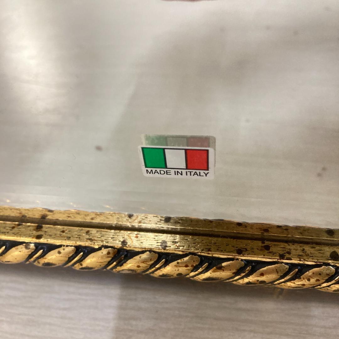 イタリア製　アンティーク調　ウォールミラー　壁掛け鏡　姿見