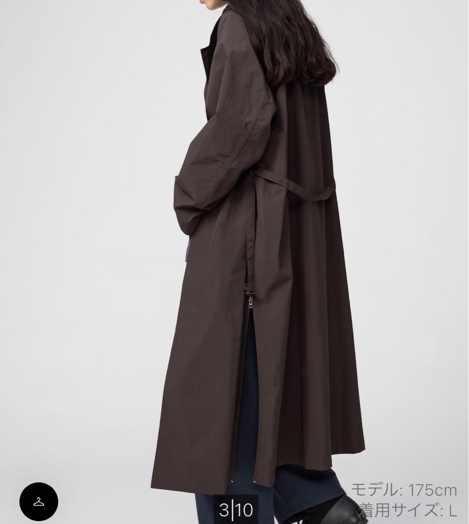 ユニクロU ステンカラーロングコート　M ダークブラウン　25FW