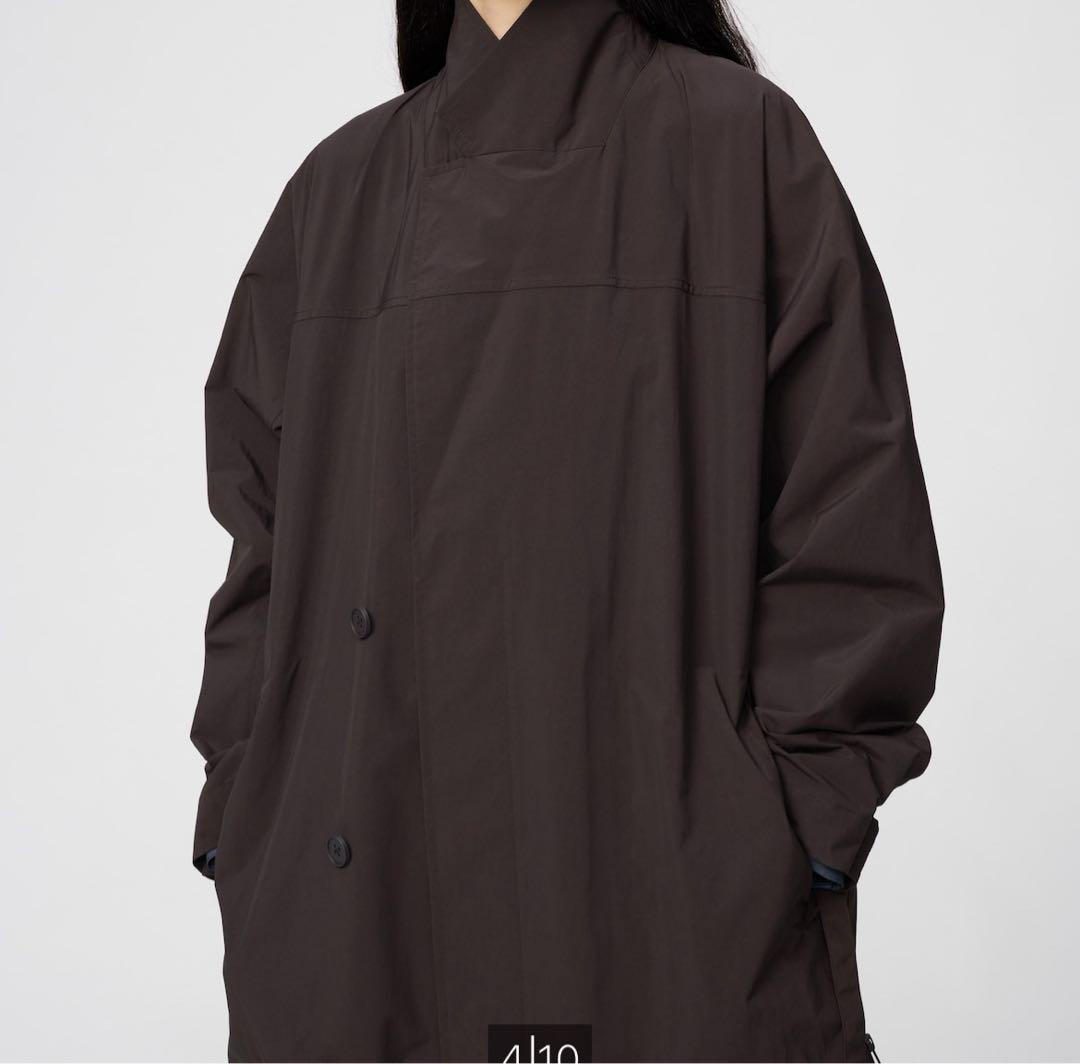 ユニクロU ステンカラーロングコート　M ダークブラウン　25FW