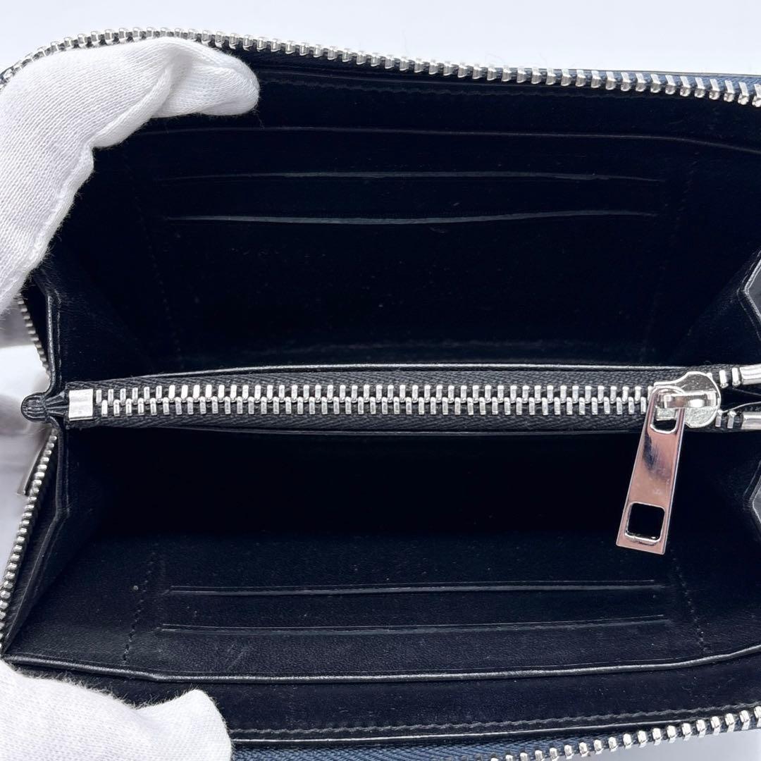 LOEWE レザー リピートアナグラム ラウンドファスナー 財布