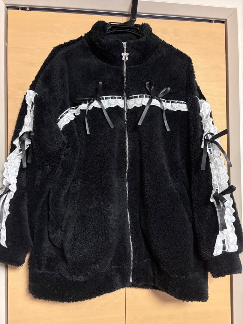 Honey Cinnamon ハニーシナモン コットンレースフェイクボアアウター