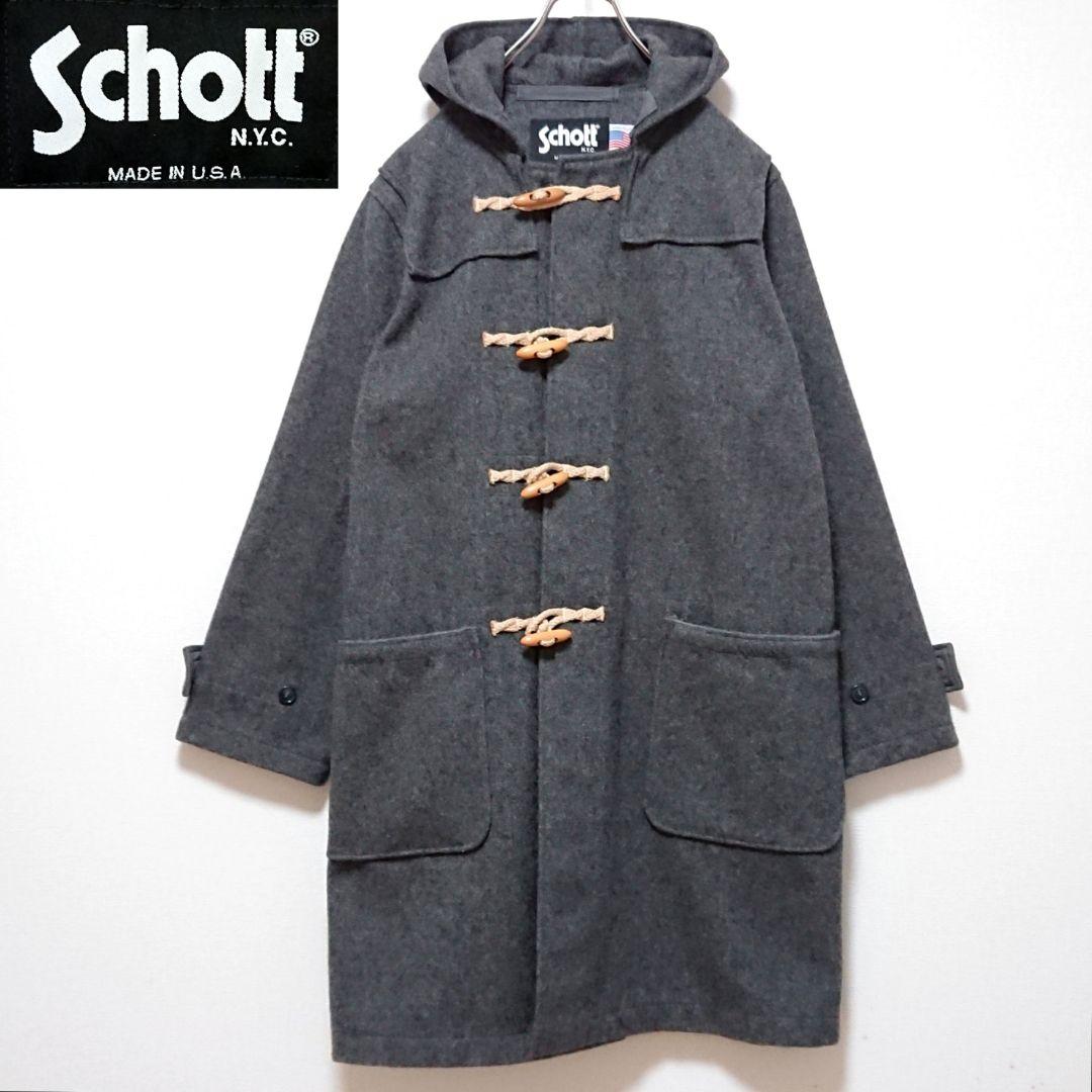 希少 ショット USA製 ロング丈 オーバーサイズ ダッフル コート