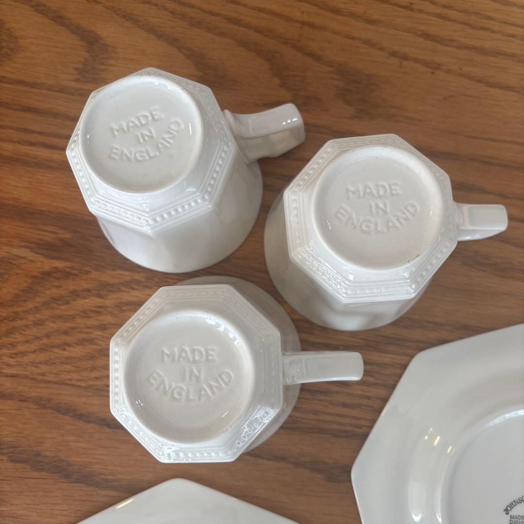 美品　ジョンソンブラザーズ　オクトゴナル　カップ　ディッシュ　3セット