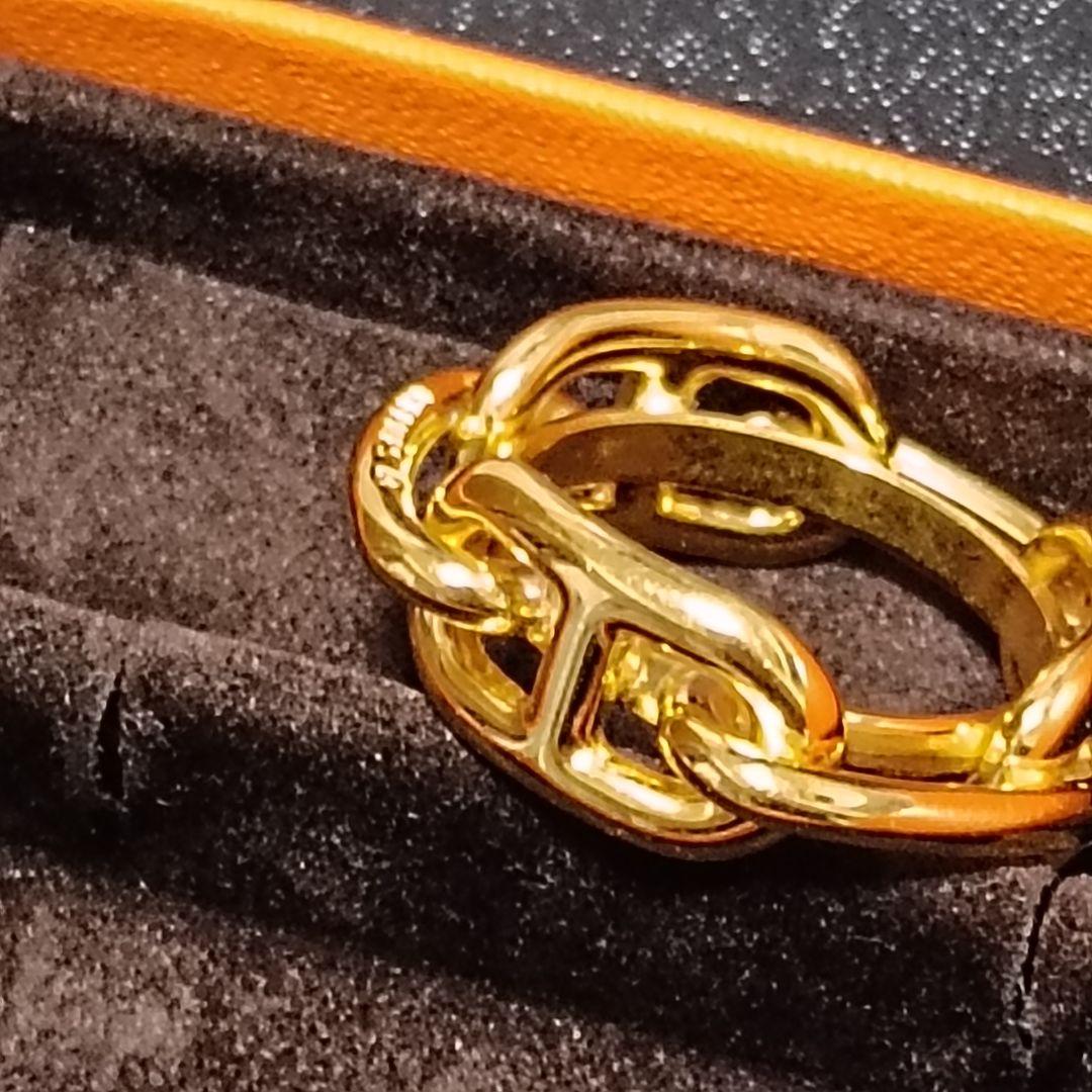 美品　エルメス　 スカーフリング　シェーヌダンクル　付属品なし