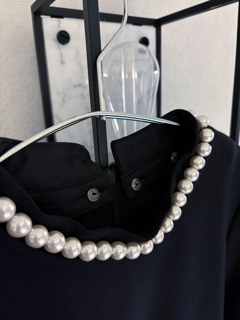 新品⭐︎グレディブリリアン パール ポンチ ジャージー ワンピース 2way 黒