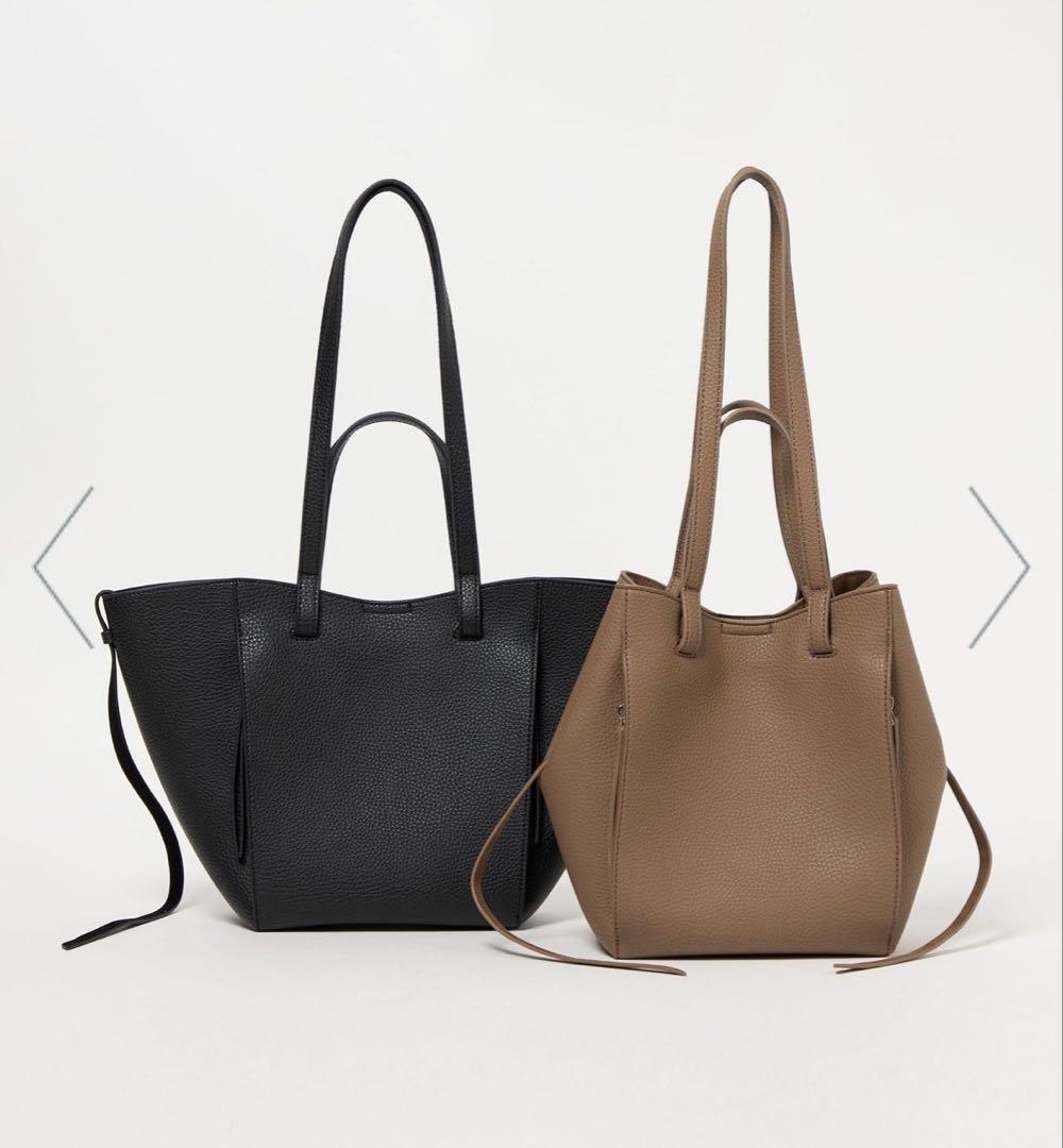 30日値下 ジップポケット 2ハンドル トートバッグ