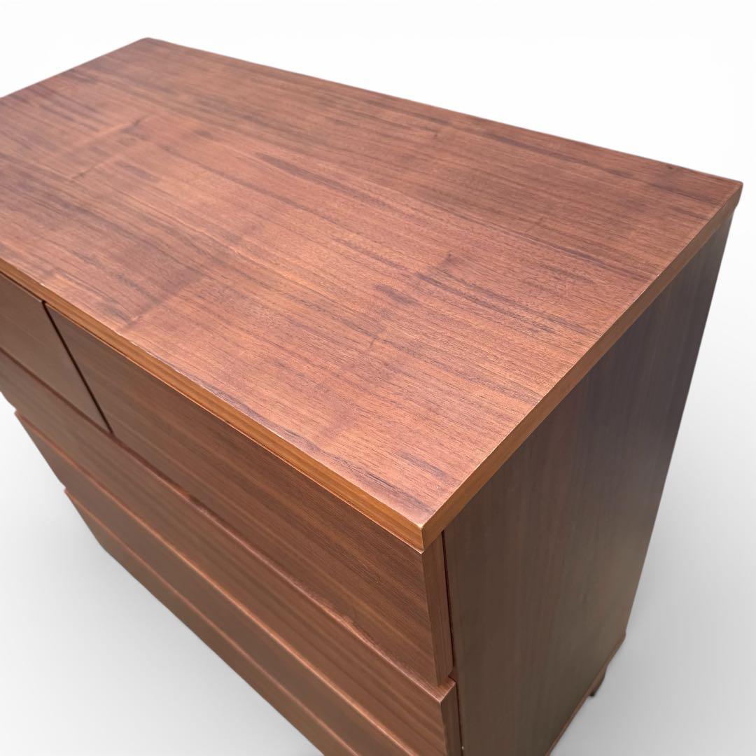 【美品】無印良品　チェスト ウォールナット 脚付 幅80cm タンス 収納 北欧