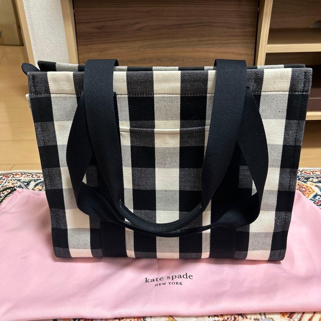kate spade チェック柄 トートバッグ