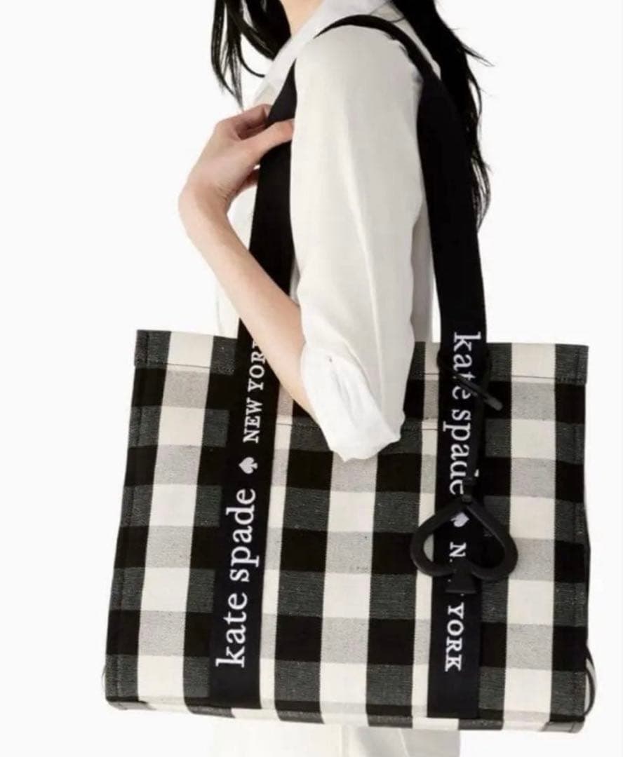 kate spade チェック柄 トートバッグ