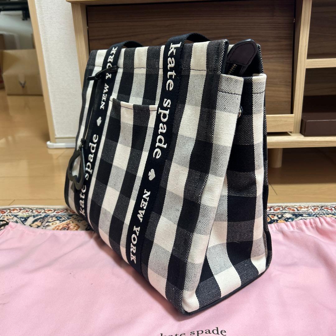 kate spade チェック柄 トートバッグ