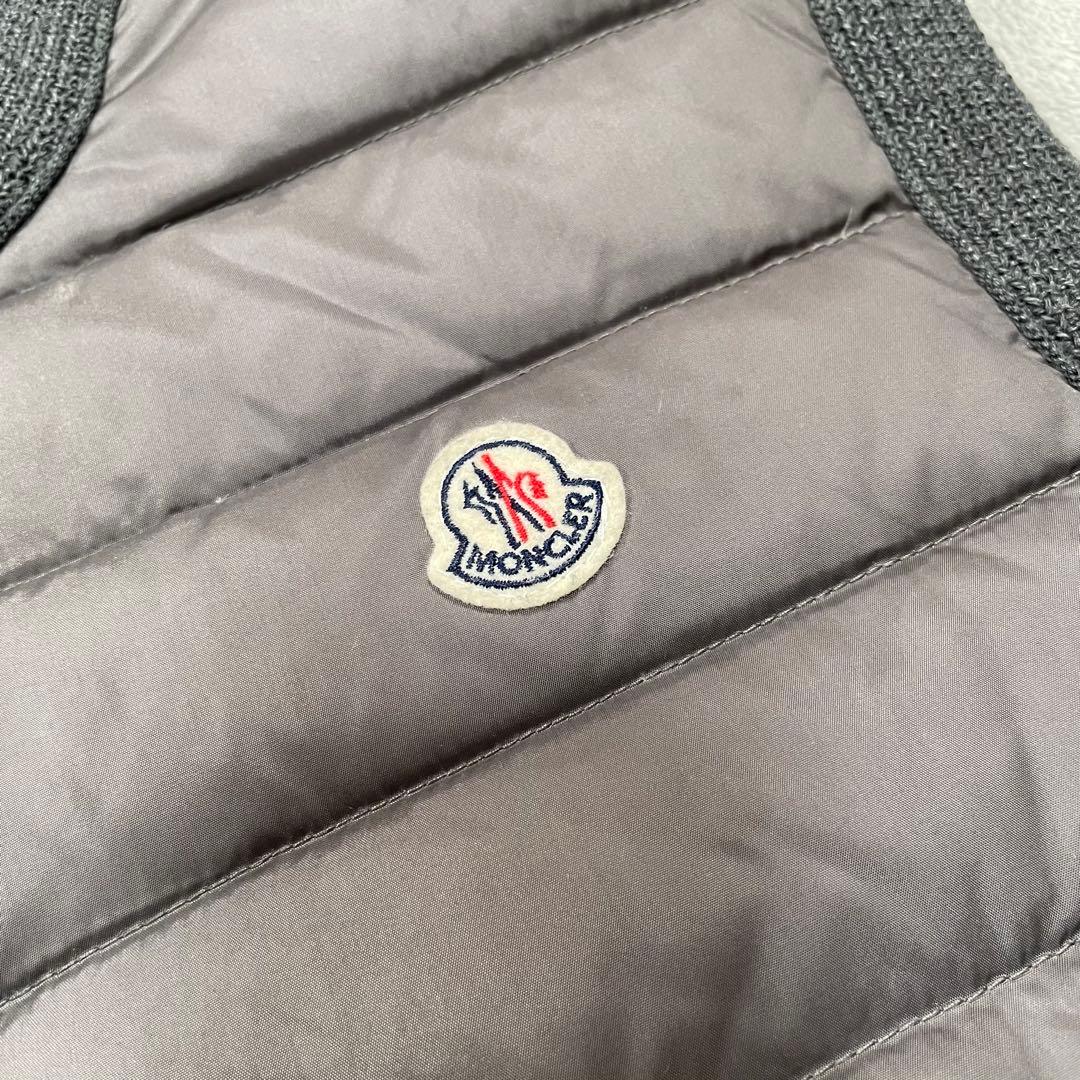 モンクレール　MAGLIONE ニット切替ダウンベスト　グレー　M