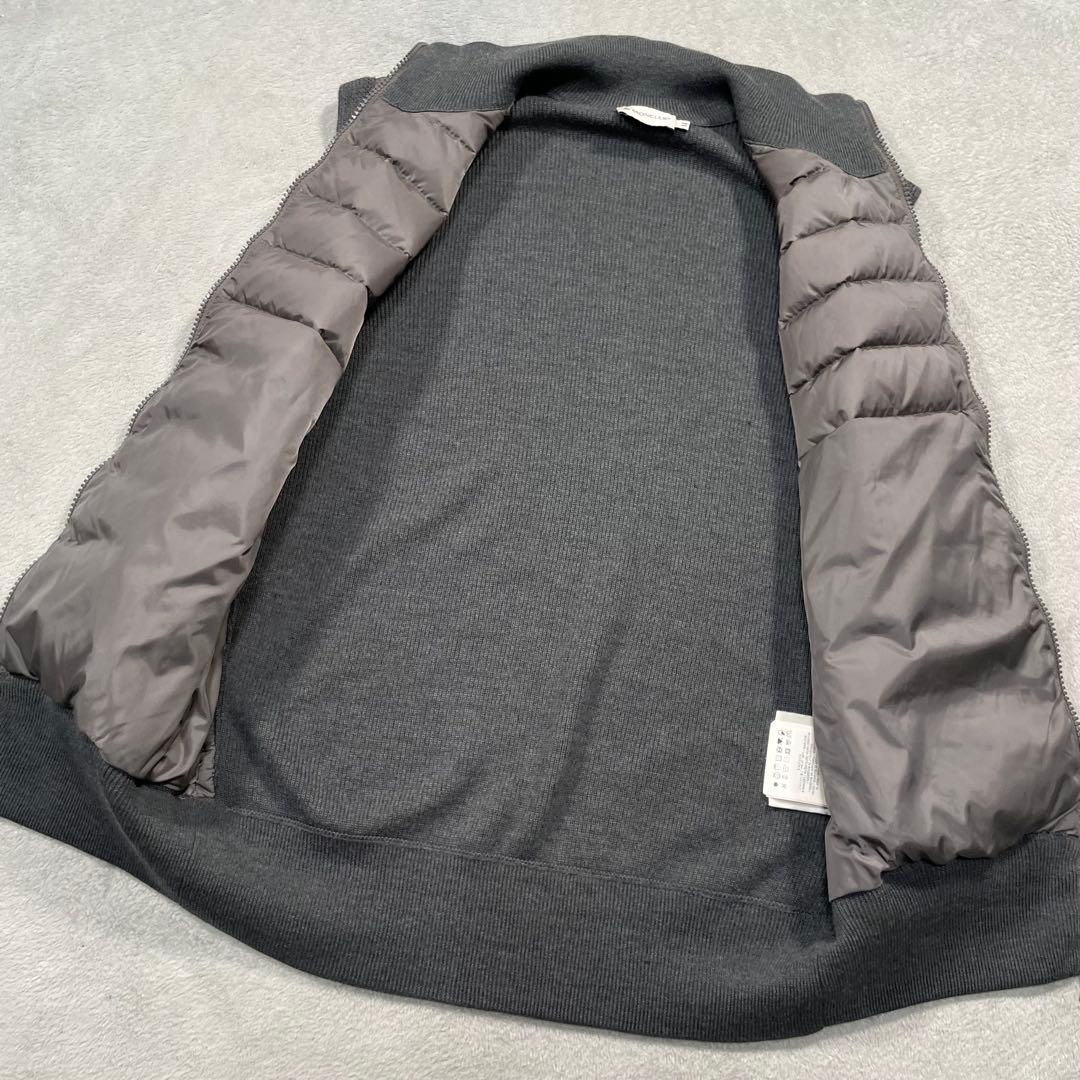 モンクレール　MAGLIONE ニット切替ダウンベスト　グレー　M