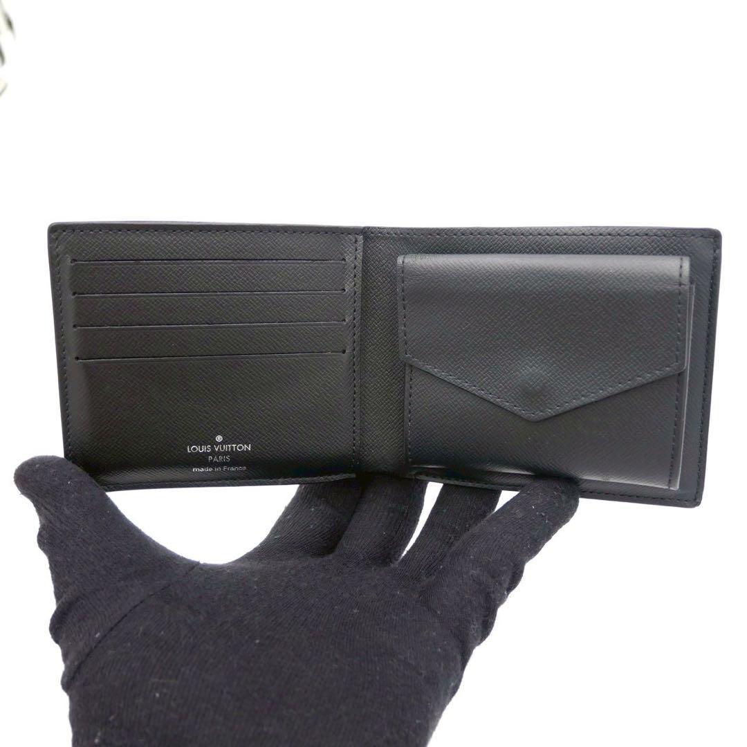 ルイヴィトン マルコ 二つ折り財布 エクリプス モノグラム ブラック