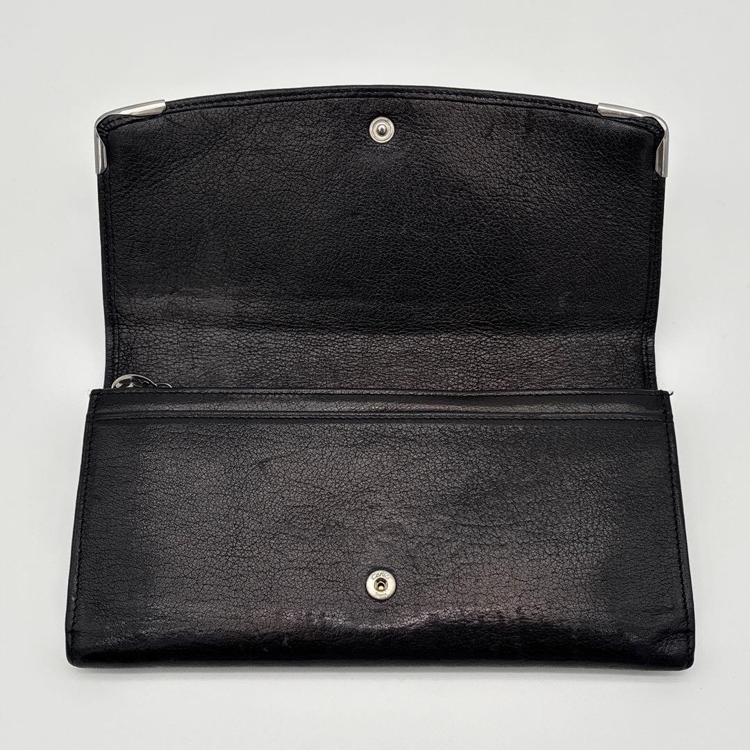 Cartier マルチェロ マストライン 長財布 ロゴ型押し シルバー金具