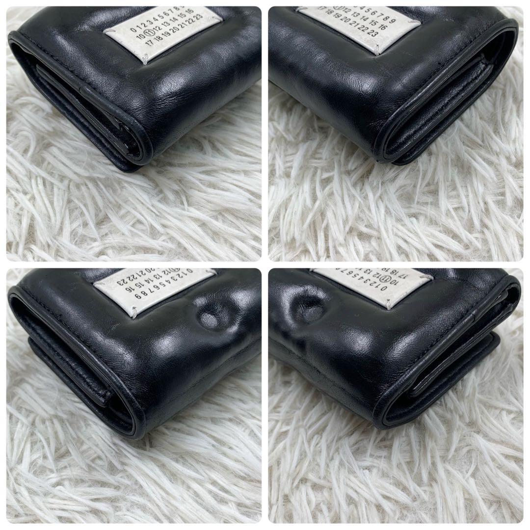 【✨極美品✨】マルジェラ グラムスラム 三つ折り財布 カレンダーロゴ ブラック