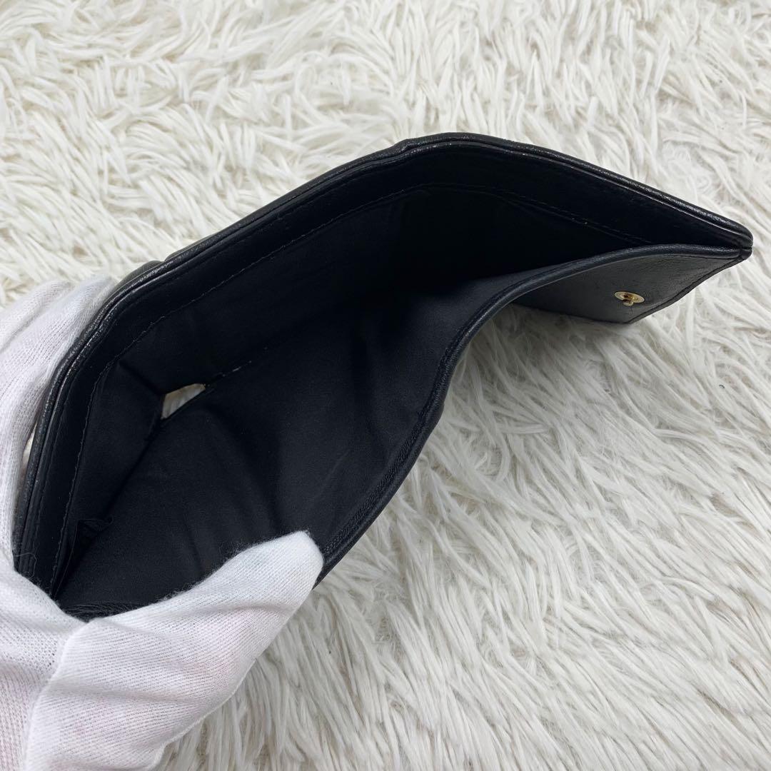 【✨極美品✨】マルジェラ グラムスラム 三つ折り財布 カレンダーロゴ ブラック