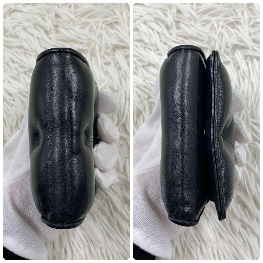 【✨極美品✨】マルジェラ グラムスラム 三つ折り財布 カレンダーロゴ ブラック