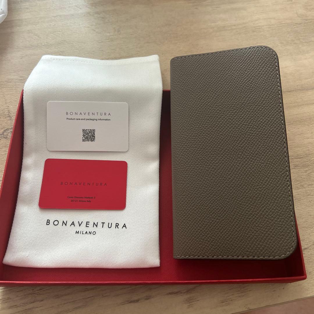 ボナベンチュラ　ブラウン 手帳型ケース iPhone12用