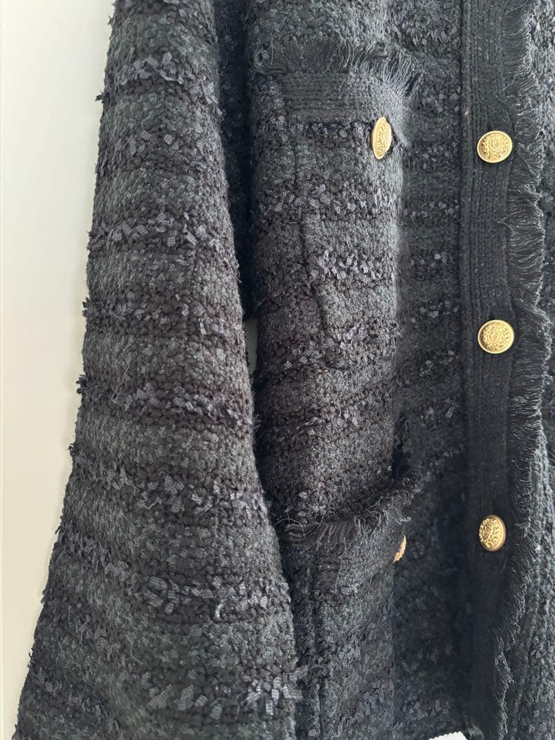 Whim Gazette ツィードニットジャケット