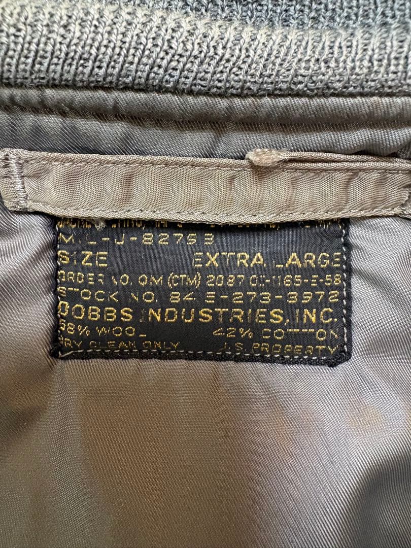 DOBBSINDUSTRIES.INC 米軍実物 USAF MA-1 JTYPE